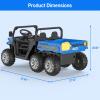 Ride On Dump Truck for Kids Ride On Car with Remote Control Electric UTV Vehicles with Electric Dump Bed, 4WD Power Ride-on 6 Wheels Ride On Toys for Boys Girls (Blue) view 4