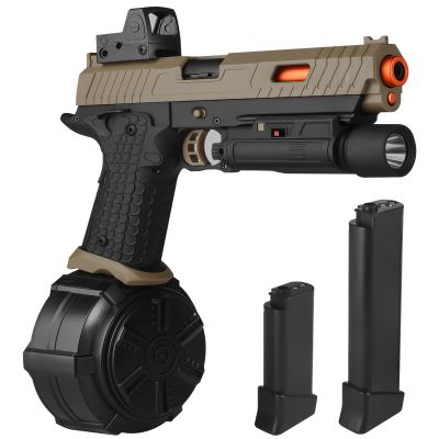 Electric Gel Toys New X5, Full Auto Splat-Blaster Includes Drum and Goggles for Outdoor Team Game, X2 Upgrade Version for Ages 14+,Sandy
