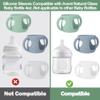 BUSOHA 3 Pack Silicone Sleeves for Avent Baby Bottles - Anti Breakage Baby Bottle Holder with Handle for Avent Natural Glass Baby Bottles,Compatible with Avent Baby Bottle,4 oz view 3