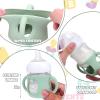 BUSOHA 3 Pack Silicone Sleeves for Avent Baby Bottles - Anti Breakage Baby Bottle Holder with Handle for Avent Natural Glass Baby Bottles,Compatible with Avent Baby Bottle,4 oz view 4