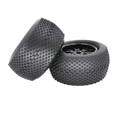 140mm Rubber Tires with Metal Wheels 17mm Hex for 1/8 RC Car Monster Truck Buggy Truggy, 2 Pieces