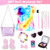 13 Pcs American 18 Inch Doll Accessories and Clothes, Doll Makeup Accessories Set Include Makeup Brush, Eye Shadow,Necklace, Shoulder Bag, Dress,Shoes,Bow Knot Hairpin(No Dolls) view 2