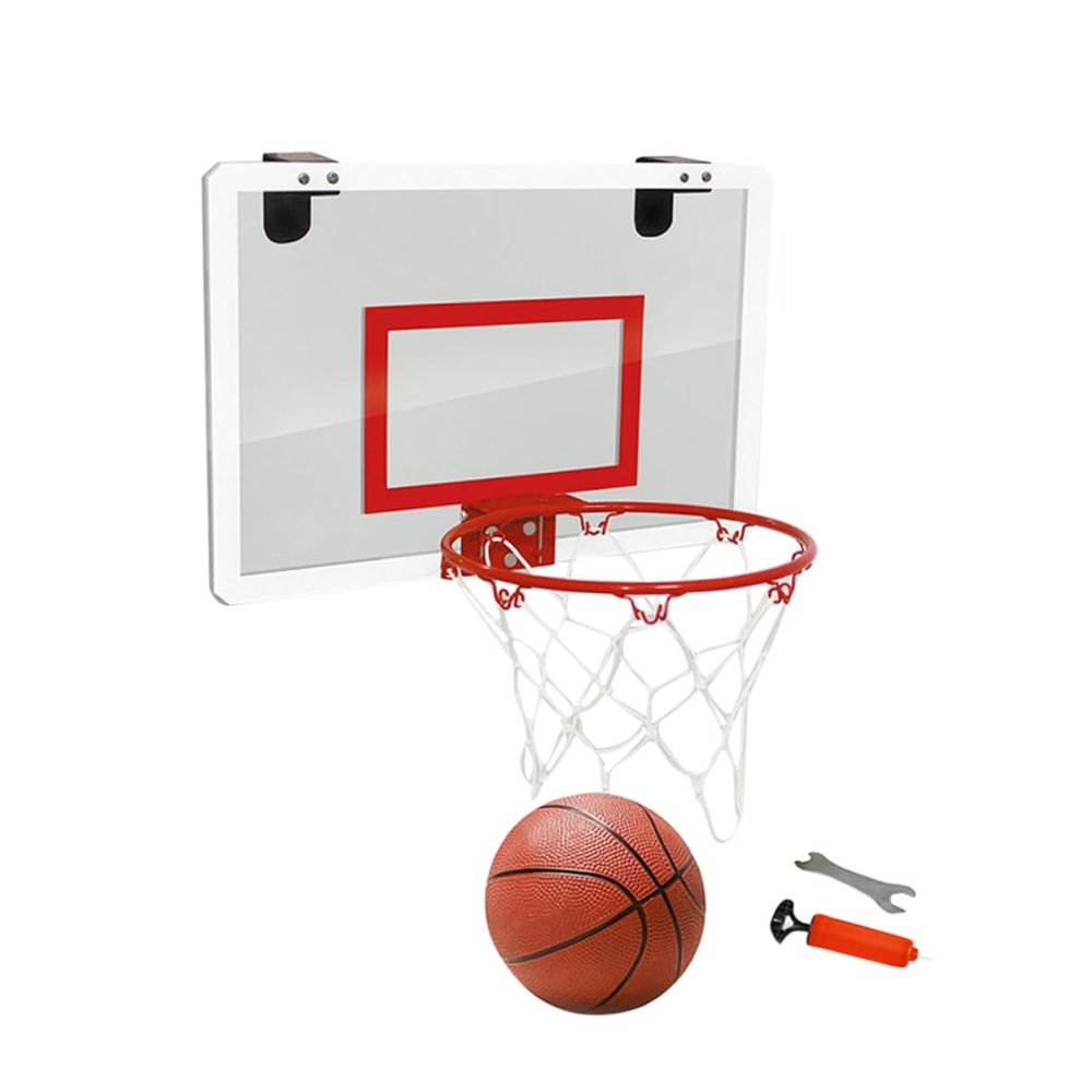 KONTONTY Mini Basketball Hoop Door Hanging Basketball Board Silent Indoor Material Easy Assembly