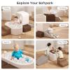 BanaSuper 6-Piece Climbing Toys for Toddlers, Kids Foam Blocks Playset with Ball Pit (Balls not Included), Toddler Indoor Soft Play Gym Activity Play Set for Crawling, Sliding and Playing view 4