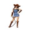 1/6 Scale Female Clothes,Cowgirl Bag Hip Skirt Hat Boots Clothing Set with Weapon Model Accessory for 12inch Female Action Figure No Body view 1