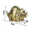 NTIYOU Money Banks Bank Saving Bank Creative Metal Cartoon Retro Dinosaur Piggy Bank Coin Bank Saving Pot Money Box Stegosaurus Kids Stuff Kid(Gold) view 2