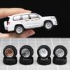 1/64 Wheels and Tires for Off-Road Vehicles,Upgraded Mainline Cast Model Car,Diameter is 0.57in,Series YE, Multiple Spokes 4 Sets/Pack, ABS Wheels with Rubber Tires Rivet Shaft Metal Rims(YE-E) view 1