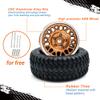 1/64 Wheels and Tires for Off-Road Vehicles,Upgraded Mainline Cast Model Car,Diameter is 0.57in,Series YE, Multiple Spokes 4 Sets/Pack, ABS Wheels with Rubber Tires Rivet Shaft Metal Rims(YE-E) view 4
