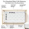 100% Organic Cotton Mini Crib Sheets (3-Pack) - GOTS Certified - Breathable Pack n Play Sheets Fitted - Double-Elastic for Secure Fit, Extra Protection for Your Baby - Gender-Neutral Prints (27"x39") view 4