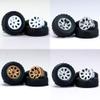1/64 Wheels and Tires for Off-Road All-Terrain Upgraded Mainline Cast Model Cars, Diameter is 0.51In,4 Sets/Pack,Eight spokes.(YE-J) view 2