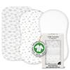 100% Organic Cotton Baby Bassinet Sheets 3-Pack - Fits Angelbliss, Maxi-COSI Iora/Swift, Papablic Baby Bassinet, YADAQE, Pamobabe, BIERUM & Fodoss - Breathable Rectangle Mattress (33"x20") view 1