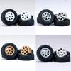 1/64 Wheels and Tires for Off-Road All-Terrain Upgraded Mainline Cast Model Cars, Diameter is 0.51In,4 Sets/Pack,Seven Spokes.(YE-F) view 2