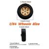 1/64 Wheels and Tires for Off-Road All-Terrain Upgraded Mainline Cast Model Cars, Diameter is 0.51In,4 Sets/Pack,Seven Spokes.(YE-F) view 3