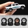 1/64 Wheels and Tires for Off-Road All-Terrain Upgraded Mainline Cast Model Cars, Diameter is 0.51In,4 Sets/Pack,Seven Spokes.(YE-H) view 1