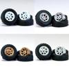 1/64 Wheels and Tires for Off-Road All-Terrain Upgraded Mainline Cast Model Cars, Diameter is 0.51In,4 Sets/Pack,Seven Spokes.(YE-H) view 2