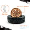 1/64 Wheels and Tires for Off-Road All-Terrain Upgraded Mainline Cast Model Cars, Diameter is 0.51In,4 Sets/Pack,Seven Spokes.(YE-H) view 4