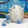 3D Printed Dragons with Dragon Egg, Articulated Mother and Child Dragons, White and Blue Mushroom Dragons, Fidget ADHD Autism Toy MCD-046-006-WB view 2