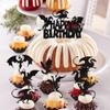 25 Pack Dragon Happy Birthday Cake Topper Glitter Fantasy Birthday Cake Pick forMedieval Dragon Theme Baby Shower Kids Birthday Party Cake Decorations Supplies Black view 3