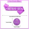 Birthday Sash, Birthday Girl Sash and It's My Birthday Badge Purple Birthday Party Decorations Set Birthday Sash Birthday Badge for Kids Girls Birthday Party Supplies view 2