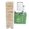 Jac & Mok Tumble Tower Game Set, Stacking Tower Game, Outdoor Games, Wooden Blocks Stacking Game - Includes Carry Bag (Natural, Jumbo-56pcs) view 1