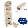 Jac & Mok Tumble Tower Game Set, Stacking Tower Game, Outdoor Games, Wooden Blocks Stacking Game - Includes Carry Bag (Natural, Jumbo-56pcs) view 2