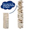 Jac & Mok Tumble Tower Game Set, Stacking Tower Game, Outdoor Games, Wooden Blocks Stacking Game - Includes Carry Bag (Natural, Jumbo-56pcs) view 3