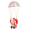Christmas Toys Parachute Santa Electric Cute Cartoon Hanging Tumbling Santa Claus Decor with Music Christmas Decorations for Home Party for Kids Mr Christmas view 1