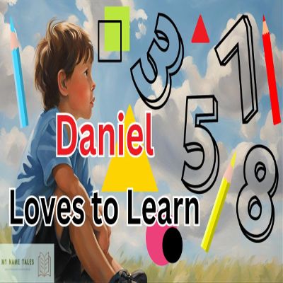 Daniels Adventure Personalized Electronic Story with The Child's Name, Full of Fun Shapes, Numbers and Colors, Ages 1-7, English/Arabic/Hebrew