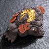 NUHSLF Tea Pet Tea Pets Creative Purple Sand Tea Pet Good Luck Golden Toad Golden Tea Play Ornaments Kung Fu Tea Set Tea Table Gongfu Tea Set Kung Fu Tea SetB view 1