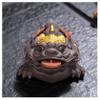 NUHSLF Tea Pet Tea Pets Creative Purple Sand Tea Pet Good Luck Golden Toad Golden Tea Play Ornaments Kung Fu Tea Set Tea Table Gongfu Tea Set Kung Fu Tea SetB view 3