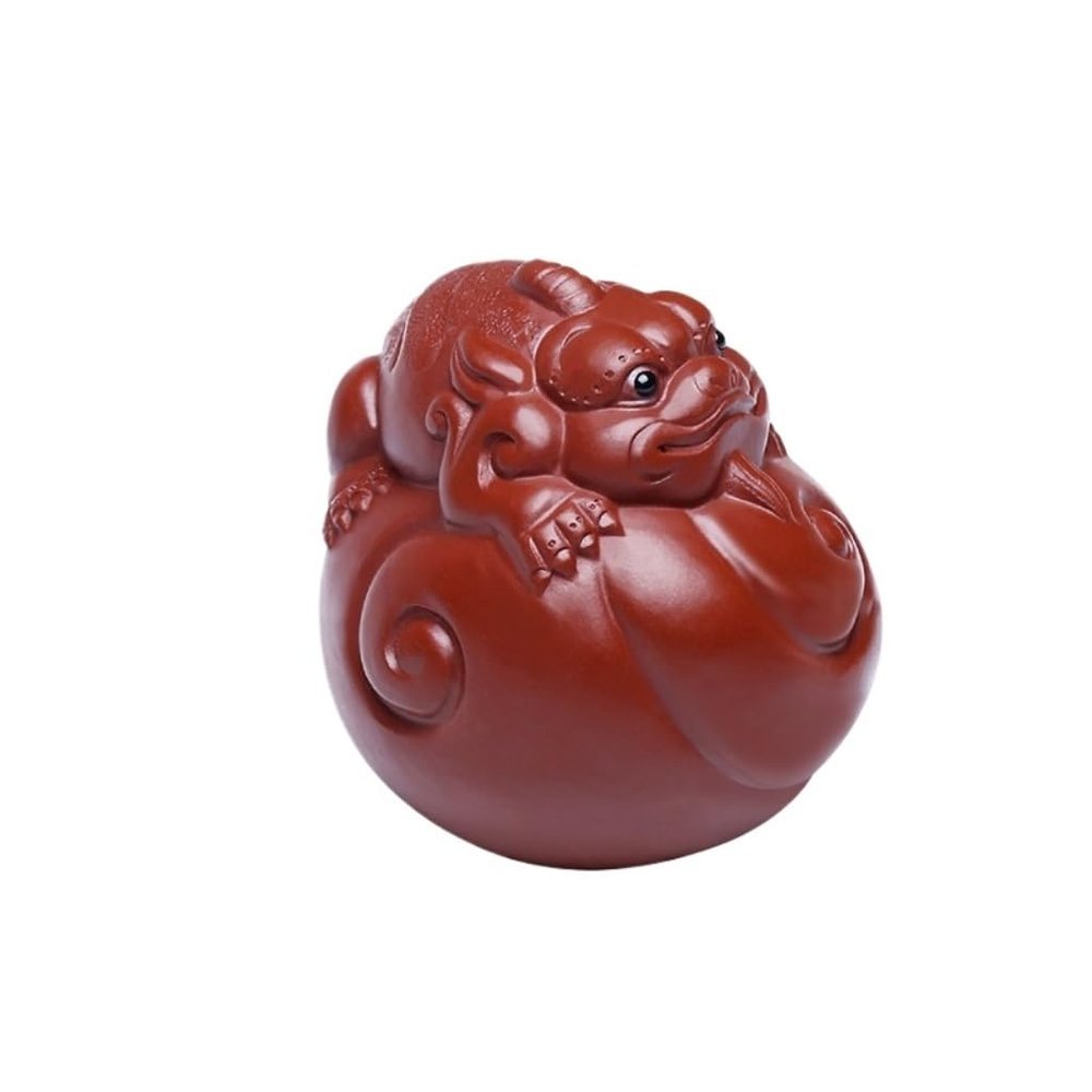 NUHSLF Tea Pet Tea Pets Handmade Purple Sand Tea Pet Tea Table Tea Tray Decoration Ideal Tea Accessories for Tea Lovers Gongfu Tea Set Kung Fu Tea SetA