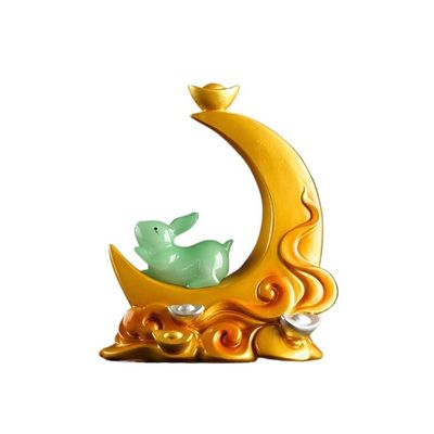 NUHSLF Tea Pet Tea Pets Resin Rabbit Tea Pet Tea Table Tea Tray Decoration Color Changing Tea Pet Ornaments Home Office Decoration Gongfu Tea Set Kung Fu Tea SetA