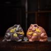 NUHSLF Tea Pet Tea Pets Purple Sand Tea Pet Ornaments Golden Toad Tea Set Tea Play Tea Table Toad Exquisite Handmade Tea Table Ornaments Gongfu Tea Set Kung Fu Tea SetB view 2
