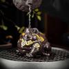 NUHSLF Tea Pet Tea Pets Purple Sand Tea Pet Ornaments Golden Toad Tea Set Tea Play Tea Table Toad Exquisite Handmade Tea Table Ornaments Gongfu Tea Set Kung Fu Tea SetB view 3