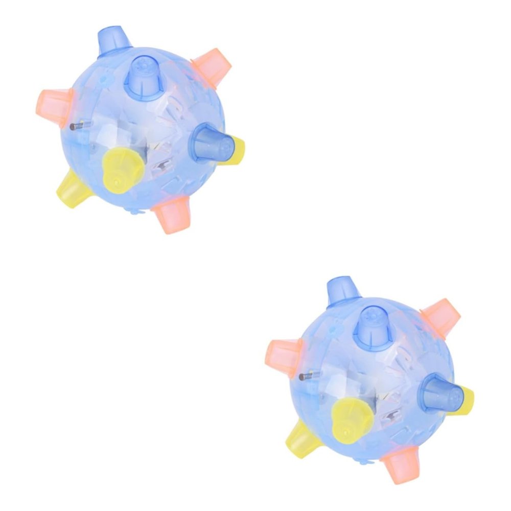 HOOTNEE 2pcs Music Jumping Toy Flashing Lights and Bouncing for Boys and Girls Great for Play No Batteries Required Random Color