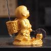 NUHSLF Tea Pet Tea Pets Tea Pet Ornaments Wealth Creative Handmade Statues Tea Table Tabletop Ornaments Color-Changing Tea Toys Gongfu Tea Set Kung Fu Tea SetB view 4