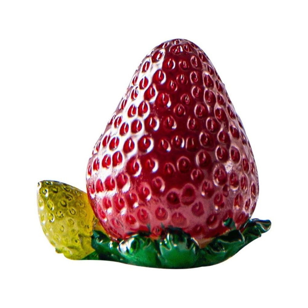NUHSLF Tea Pet Tea Pets Creative Fruit Tea Pet Living Room Tea Table Tea Play Accessories Resin Strawberry Tea Pet Can Change Color Gongfu Tea Set Kung Fu Tea SetA