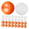 JOINPAYA 50pcs Openable Raffle Balls Plastic Game Balls for Party Drawings Lightweight Design for Events and Celebrations Includes Orange and White view 1