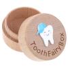 Aeaocvo Tooth Fairy Tooth Holder 3D Carved Tooth Fairy Box, Wood Baby Tooth Box, Cute Lost Tooth Holder for Kids' First Lost Teeth, Dropped Tooth Keepsake Box for Boys Girls view 1