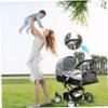2PCS Stroller Hooks Dual Hook Rotating Stroller Clips Easy to Attach Stroller Accessories with Strong Load-Bearing Hand-Free Hooks for Diaper Bag Shopping Bag Gold Stroller Clips and Hooks Stroller A view 3