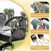 2PCS Stroller Hooks Dual Hook Rotating Stroller Clips Easy to Attach Stroller Accessories with Strong Load-Bearing Hand-Free Hooks for Diaper Bag Shopping Bag Gold Stroller Clips and Hooks Stroller A view 4
