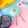Shurhome Steel Tongue Drum 5.5In 8 Notes Ethereal Drum Tone C Keys Handpan Drum Percussion Musical Instrument With Drumstick view 4