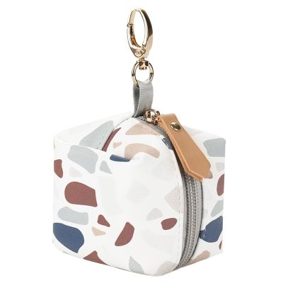 QERPON Pacifier Case with Clip Baby-Pacifier Holder Box Waterproof Pacifier Holder Case PU Pacifier Holder Bag for Travel