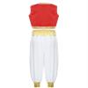Nikiikoo Kids Boys Halloween Cosplay Dress Up Arabian Prince Costume Open Front Vest and Pants Set Red 6 Years view 2