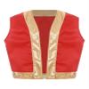 Nikiikoo Kids Boys Halloween Cosplay Dress Up Arabian Prince Costume Open Front Vest and Pants Set Red 6 Years view 3