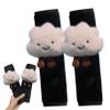 1 Pair Car Seat Strap Pads, Cute Cartoon Cloud Car Seat Belt Cover with Loop-and-Hook Tape, Fluffy Plush Seatbelt Cushion, Reusable Universal Seat Belt Cover Pad for Shoulder Neck Car Seat Belt Cover view 3