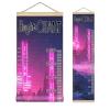 Adorable Cartoon Kids Height Wall Chart Perfect Growth Chart for Wall Easy Tracking with Fun Height Chart for Kids Durability Vibrant Growth Chart for Room Decor Measurement Cyberpunk Moon view 1