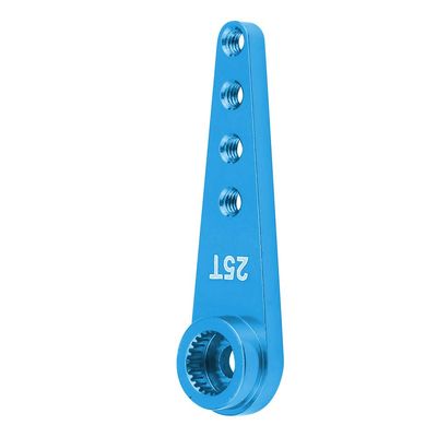equlup 25T RC Servo Arm, Extension Servo Arm CNC Machining Aluminium Alloy Steering Arm Server Rocker for WPL 1627 RC Truck (WPL1627B Blue)