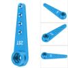 equlup 25T RC Servo Arm, Extension Servo Arm CNC Machining Aluminium Alloy Steering Arm Server Rocker for WPL 1627 RC Truck (WPL1627B Blue) view 4