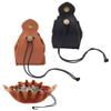 ANATTASOUL 2 styles, each 1pc Dice Bag Vintage Medieval Lea-ther Drawstring Pouch Portable Coin Purse Rivets Belt Pouch Chess Card Jewelry Dice Storage Bag view 1